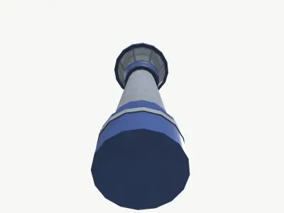 Airport Tower Low-poly 3D model