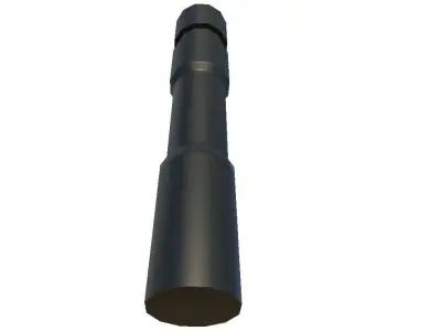 Plastic Barrier Pole Low-poly 3D model