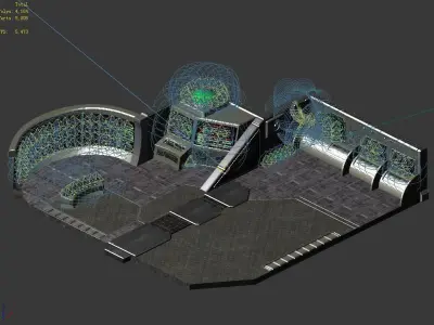 Machinery - repair shop interior 3D model