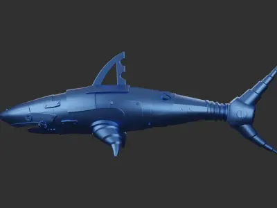 Spaceship in Fish Shape 3D print model