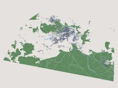 Cityscape Mitrovica Kosovo 3D model