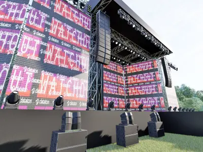 Concert and Festival  Stage Design 3D model