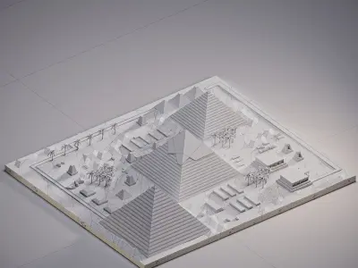 Great Pyramid of Giza Low-poly 3D model