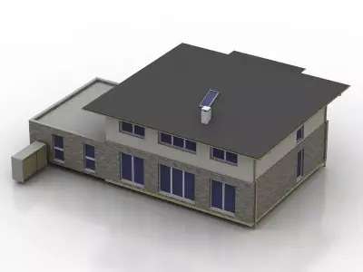 house modern Free low-poly 3D model