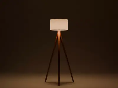 Modern Tripod Floor Lamp Free 3D model