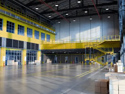 Modern Warehouse 3D Model - blend fbx obj 3D model