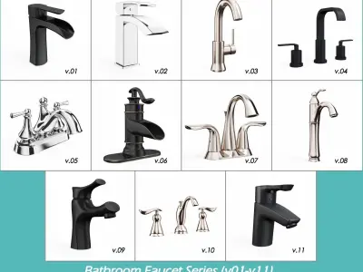 Bathroom faucet design v01-v11 3D model
