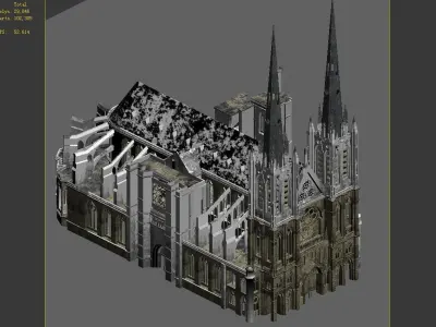 Different dimension - architecture - church 01 3D model
