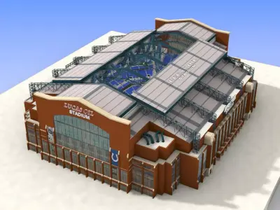 Lucas Oil Stadium  Low-poly 3D model