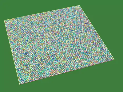 Low Poly Colorful smart maze 301x301 Low-poly 3D model