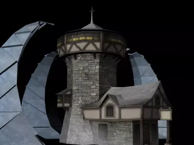 Low poly model of MMO House 3 3D model