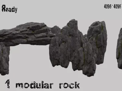 mount rock Low-poly 3D model