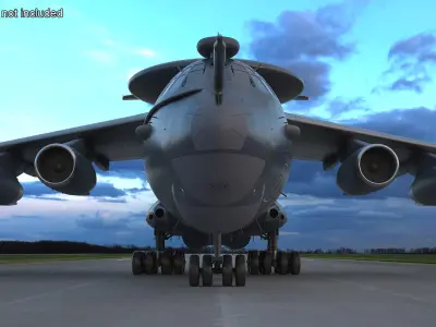  Airborne Radar Patrol Plane Rigged for Maya 