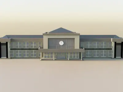 Antique Architecture Low-poly 3D model