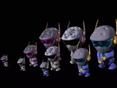 Minirobotic8Pack4 Low-poly 3D model