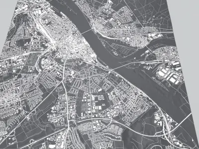 Cityscape Mainz Germany 3D model
