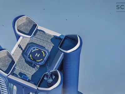 Futuristic Sci-Fi Skyscraper  Building 3D model