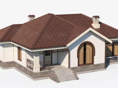 Residential House 9 Low-poly 3D model