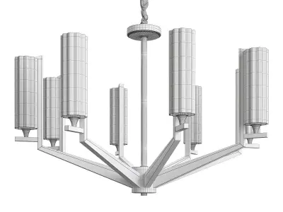FASHION BRASS CHANDELIER 3 Low-poly 3D model