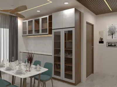 Modern 2Bhk Apartment Interiors - 4 3D model