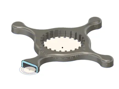 3 D printed Bottle cap Opener with a Magnet 3D print model