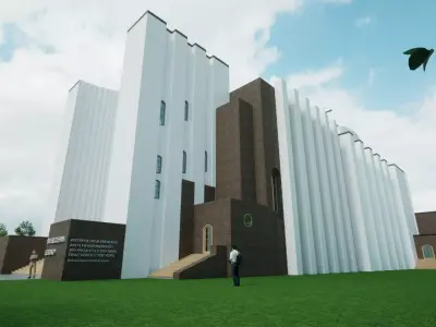 church in Leszno Poland shell 3D model