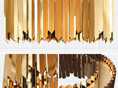 METAL SEA CHANDELIER ROUND Low-poly 3D model