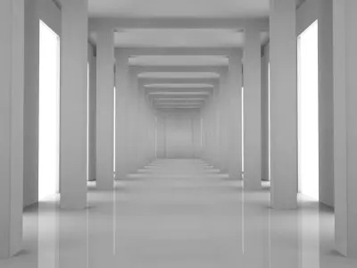Modern Empty Tunnel 3D model