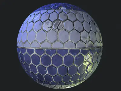 Stylized Portuguese Tiles Material 01 - Substance 3D Designer Texture