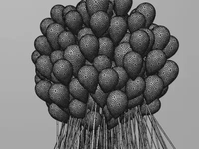 rainbow balloon 3D model