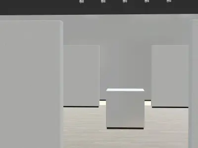 VR Square Room 001 Realistic 3D model