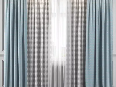 Curtain Set 326 3D model