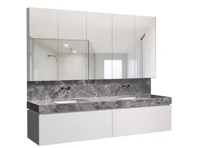 Bathroom furniture Cabinet washbasin Vanity 3D model