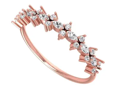 Solitaire Women Light Weight Marquise Stone Band Ring 3D print model purchase