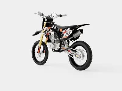 10Ten 250RX 96cm Dirt Bike Low-poly 3D model