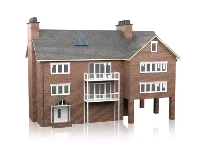 British House Design 06 Low-poly 3D model