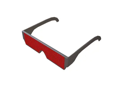 Future Technology Glasses v2 001 Low-poly 3D model