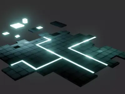 Sci-Fi Platform in the void  Low-poly 3D model