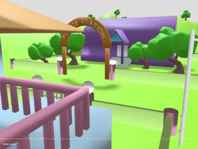 Motu patlu furfari nager village town 3D model