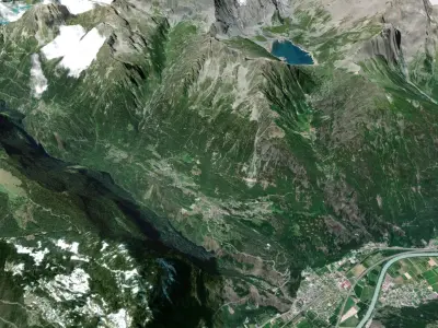 Mountain landscape Glaiser de Mont Ruan 3D model