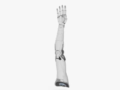 Cyborg arm 4 fingers 3D model