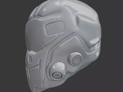 Sci Fi Helmet 3D Printable Model 3D print model