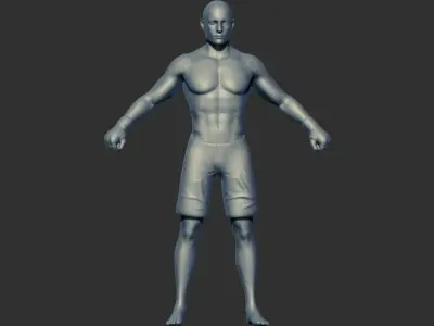 mma fighter multi poses 3d printable model 3D print model