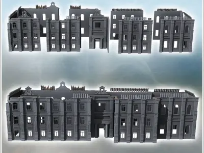 Stalingrad Main train station USSR 44 - World War Two Second WWI 3D print model