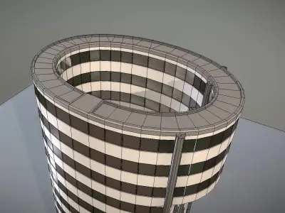 City Building Design O-2 Low-poly 3D model