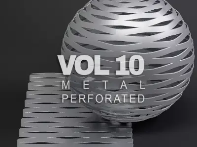 Metal vol10 Perforated 8K Seamless PBR Materials Texture