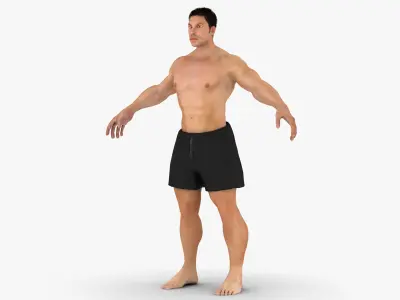 White Male Body 3D model