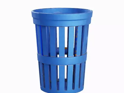 Street Trash Can 05 Low-poly 3D model
