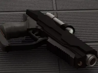 Stellaris Sci-Fi Pistol High Tech Space Sidearm 3D model