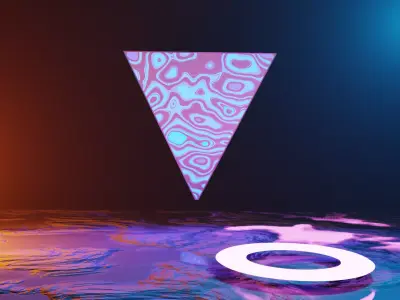 Sci Fi Neon Triangle Environment  Low-poly 3D model